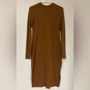 Prologue Warm Brown Long Sleeve Dress